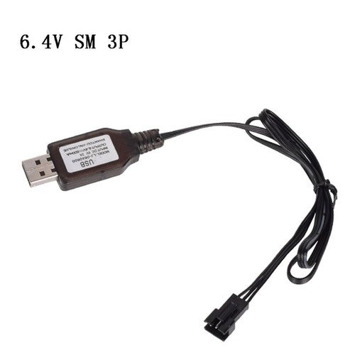 6.4V/7.4V 600ma 500ma Charger Li-I SM-3P RC Toys Remote Control Positive USB - Picture 7 of 9