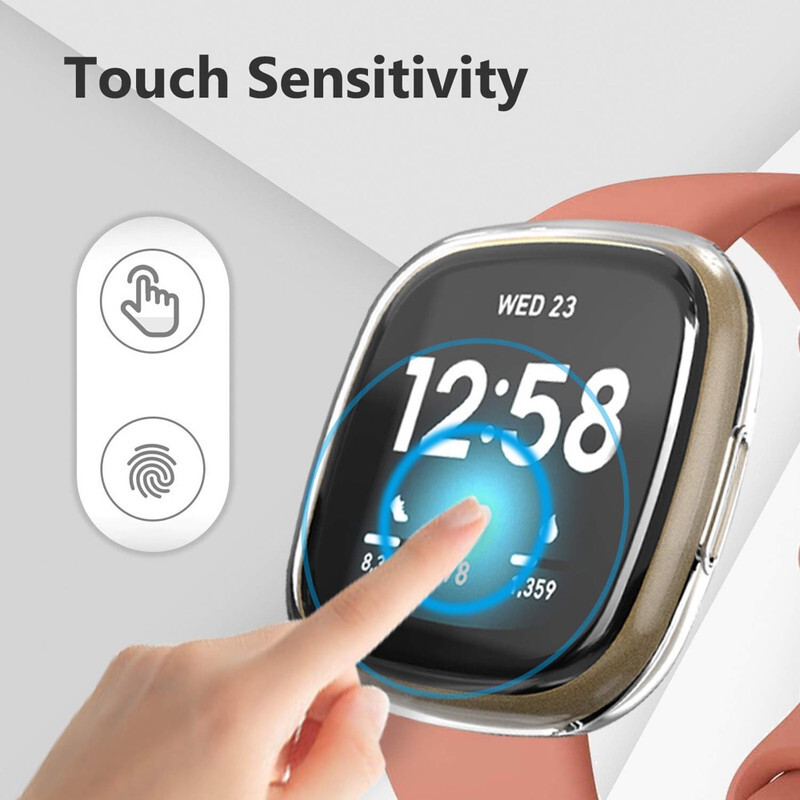 Screen Protector Case for Fitbit Versa 3 2 1 Sense Soft TPU