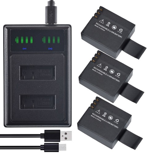 Batería o cargador PG1050 para SJCAM SJ4000 SJ5000X EKEN H9 H9R H8R M10 4K WIFI
