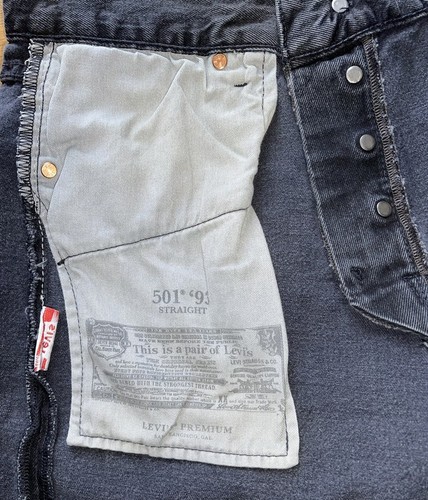 BNWT Levi's 501 Premium ‘93 Shorts 30W Stretchable Black Guaranteed Original - Picture 8 of 10