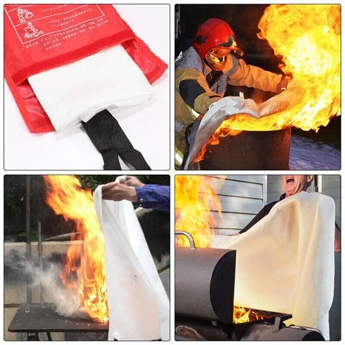 Confezione 8 Coperta Antincendio Vetroresina Emergenza Casa Ufficio Ritardante Preparata 39''x39'' - Foto 4 di 15