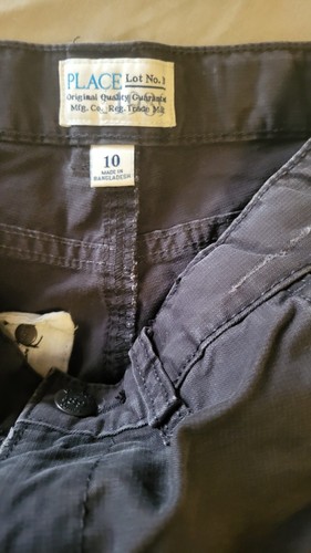 Place Teen Girl Gray 10 Distressed 4 Pockets 28 W 26 Inseam Chino Zip Straight - Picture 24 of 24