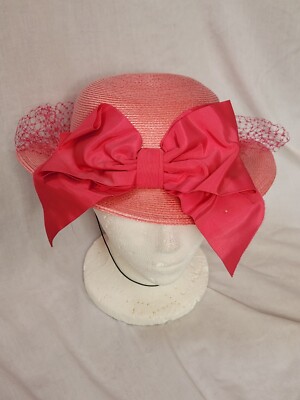 Beautiful Pink Bellini Dress Up Hat Fashion Hat. Decorative  display picture 1