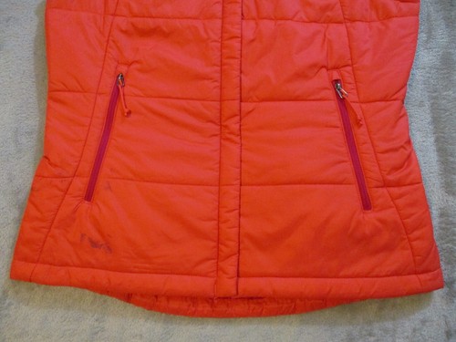 North Face Puffer Vest Womens Medium Orange Neon Quilted Hiking Camping Nylon - Picture 6 of 21