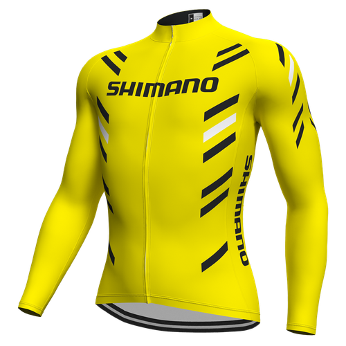 Maglia da Ciclismo da Uomo Manica Lunga Maglia da Bici da Strada Team Traspirant - Foto 4 di 23
