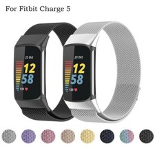 For Fitbit Charge 5 Magnet Milanese Watch Band Stainless Steel Loop Strap