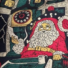 Cape Cod Christmas Necktie 100 Silk Santa's Workshop WPL 2292 Green Red VTG