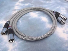 Maze Audio Reference Series XLR 2 meter Interconnects, Pair, Carbon/Rhodium