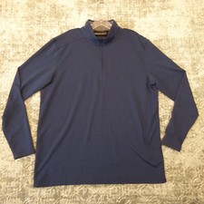Under Armour Sweater Mens Large Blue Quarter Zip Loose Sweatshirt Golf