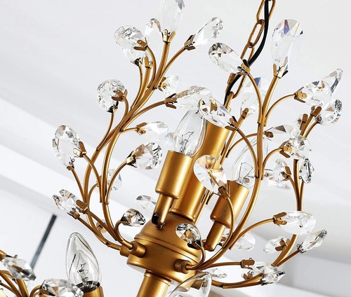 K9 Crystal Vintage Chandeliers Living Room Pendant Lighting Fixtures for Bedroom - Picture 14 of 94
