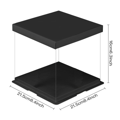 4 Pcs Clear Cake Box 8.4 x 8.4 x 6.3" Plastic Cupcake Containers Carriers Bak... - Picture 7 of 7