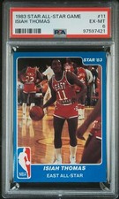 Isiah Thomas 1983 Star All-Star Game PSA 6 Pistons 11