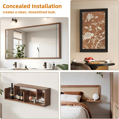 French Cleat, Heavy Duty Hanging Picture and Mirror Hanger with Screws, Keep Lev - Picture 7 of 8