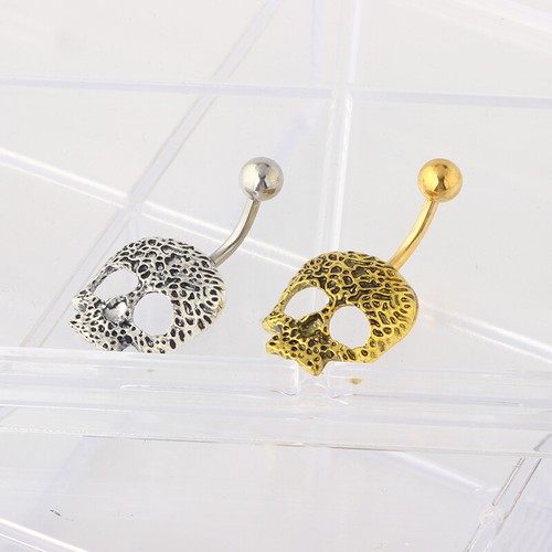 Schädel Bauchnabelpiercing skull Silber & Gold - Bild 7 von 10