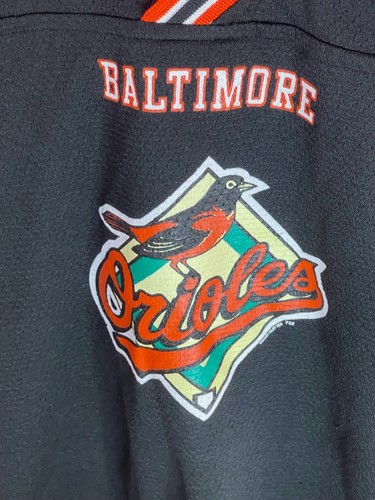MLB Baltimore Orioles Trikot Jugend XL 16/18 schwarz Langarm Baseball Shirt Vintage - Bild 2 von 7