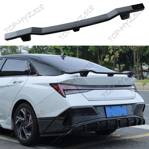 Gloss Black Rear trunk spoiler Tail Wing GT Style For Hyundai Elantra 2024-2025 - Picture 10 of 10