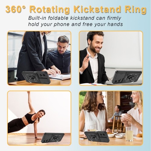 For Motorola Moto G 5G 2024 6.5" Case Camera Slide 360 Ring Holder Stand Cover - Picture 14 of 63