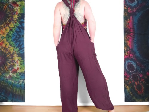 Haremslatzhose Hippie Bohemian Baggy Uni Jumpsuit - Brandneu von Bare Canvas - Bild 40 von 44