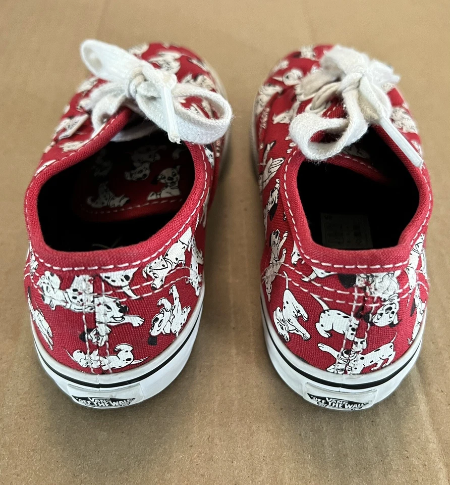 Disney X Vans 101 Dálmatas Perros Cachorros Zapatos Niño Pequeño Talla 9.5 Tenis Rojo Foto 2 de 4