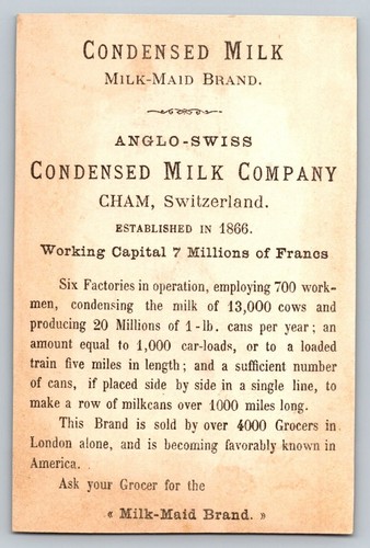 1890s Victorian Trade Card Anglo Swiss Condensed Milk Baby Putting on a Top Hat - Bild 2 von 2
