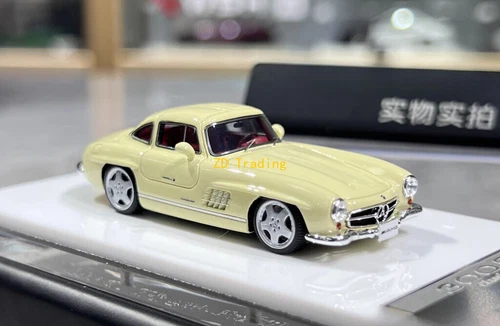 ZD MY64 1:64 Ivory 1996 AMG 300SL Classic Sports Model Diecast Resin Car BN