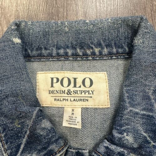 NWT POLO RALPH LAUREN CLASSICS BLUE DENIM JEAN JACKET SZ M TRUCKER BRAND NEW H8 - Picture 3 of 5
