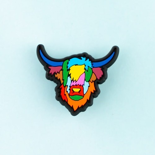 Highland Cow Shoe Charms Animal 12PCS PVC Clog Pins Accessories Party Favors - Picture 8 of 9