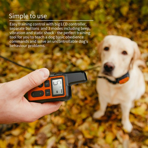 New Remote Dog Shock Training Collar Rechargeable Waterproof LCD Pet Trainer - Picture 4 of 10