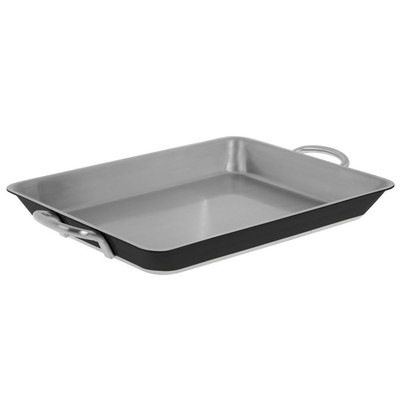 HUBERT Baking Pan 3-Ply Stainless Steel Rectangular Black - 14 1/4'' L x 11 2/5''