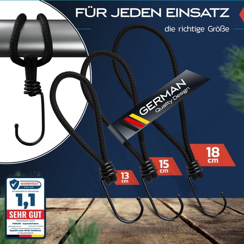 TRIBURG Expander Haken Spanngummi Expanderschlinge Planenspanner [25 Stück] - Bild 8 von 22