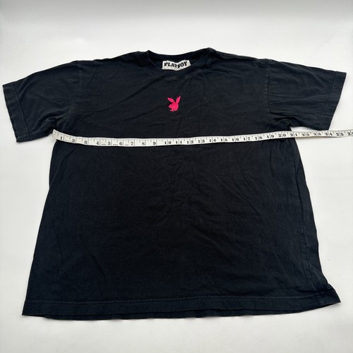 Play Boy By Pacsun T-Shirt Men Medium Black Solid Logo Pink …#21410 - Picture 5 of 8