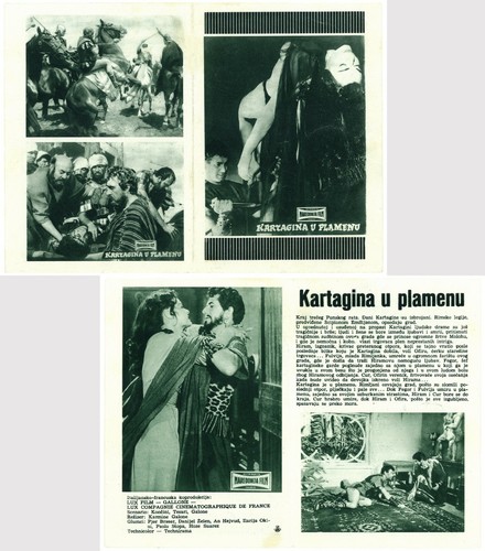 CARTAGINE IN FIAMME / CARTHAGE IN FLAMES Original MINT exYU Movie Program 1960 - 第 1/3 張圖片
