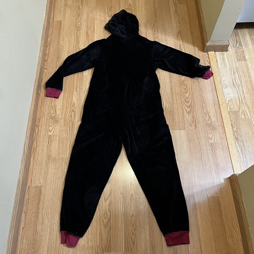 Harry Potter Gryffindor One Piece Fleece Soft Pajamas Adult Size S/M Tie Zipper - Picture 5 of 9