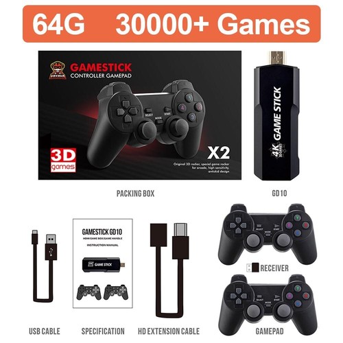 128G 40000 giochi 4K HD console videogiochi retrò 2,4G controller wireless gamepad - Foto 7 di 11