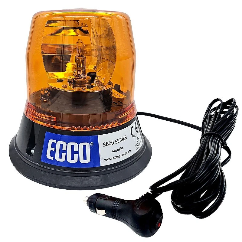 ECCO 5813A MG Amber Beacon Magnet Rotating Halogen eBay