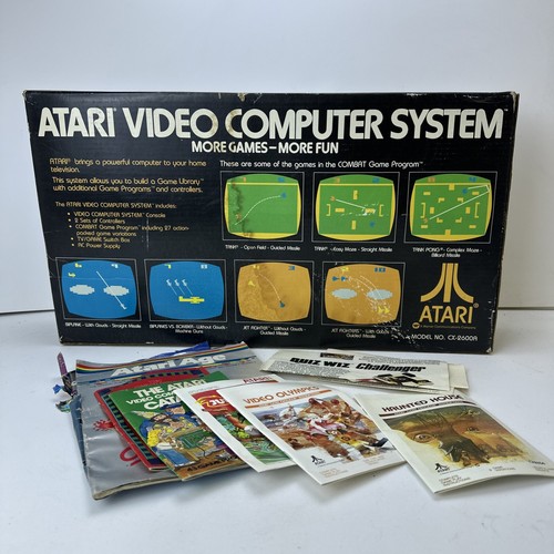 Atari CX-2600A Console Video Computer System Original BOX & GAME MANUALS ONLY