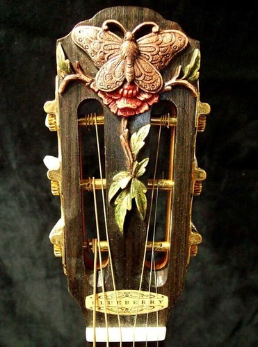 Acoustic Parlor Guitar Handmade by Blueberry Butterflies Pre-Order 90 Days - Picture 6 of 17