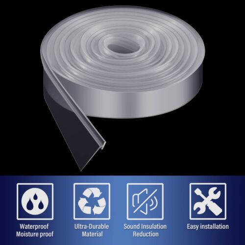 Shower Door Bottom Seal 108 Inch Shower Door Seal Strip Silicone Shower Bottom W - Picture 3 of 6