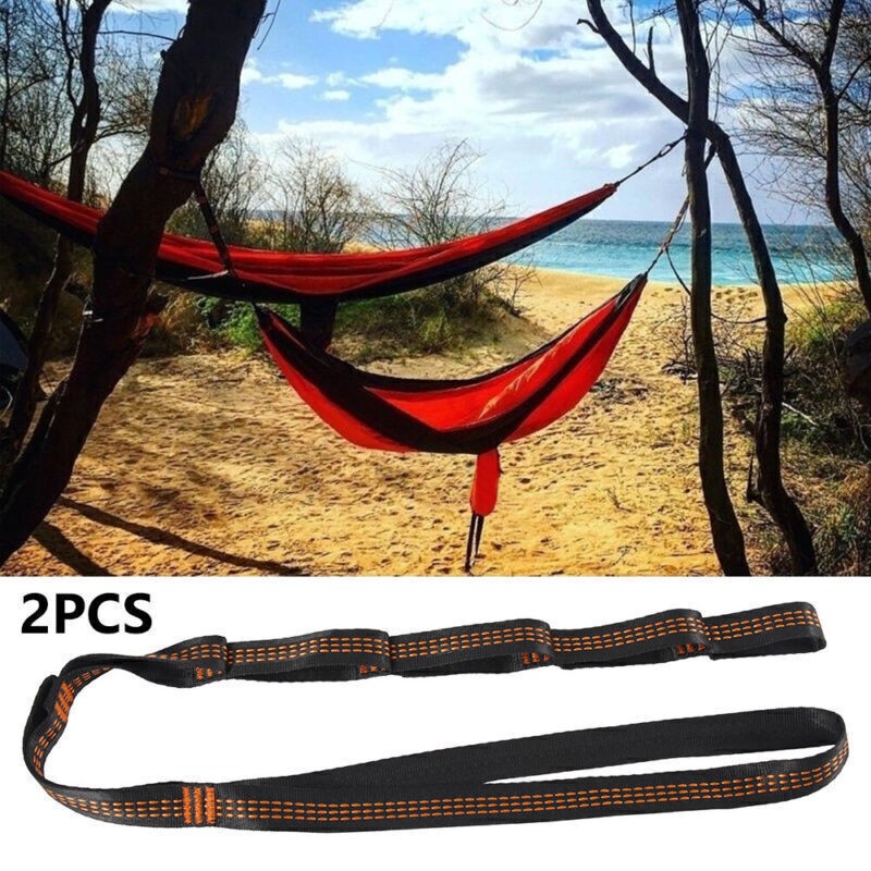 2x Aufhängung Hängematte Verstellbar Befestigung Baum Riemen Gurt Straps Seil