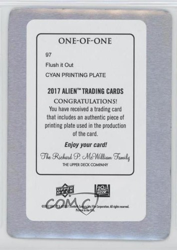 2017 Upper Deck Alien Movie Printing Plate Cyan Modern 1/1 Flush it Out #97 p1l - Picture 2 of 3