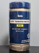 4Life Transfer Factor Plus Tri-Factor Formula w/ Zinc 60 Capsules Exp 6/2027 New