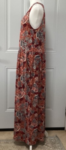 Damen Garnet Hill rot Paisley ärmellos U-Ausschnitt hoch Maxikleid Medium - Bild 3 von 15
