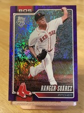 Ranger Suárez 2026 Topps Serie 2 440 Holo Lámina Púrpura/250 Medias Rojas de Boston