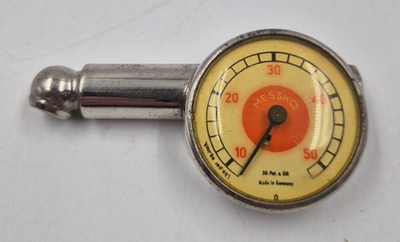 #ad Vintage Messko Chrome Tire Pressure Gauge Germany Works Porsche Tool Kit Used $99.97