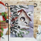 Meadow Creek Winter Birdhouse Nylon Garden Flag Waterproof UV Protected 18x12
