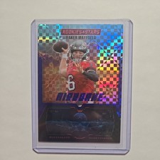 2025 Rookies & Stars Baker Mayfield  Airborne Blue Plaid- Tampa Bay Bucs 