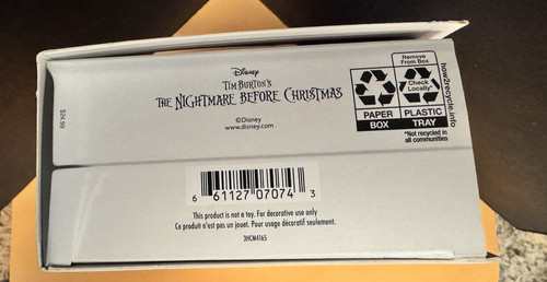 DISNEY Tim Burton's NIGHTMARE BEFORE CHRISTMAS 2 decorazioni da collezione 2024 nuove con scatola - Foto 10 di 12