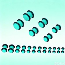 18pcs Acrylic Ear Gauges Kit Taper O-Ring Plug Piercing Stretching 14G-20MM