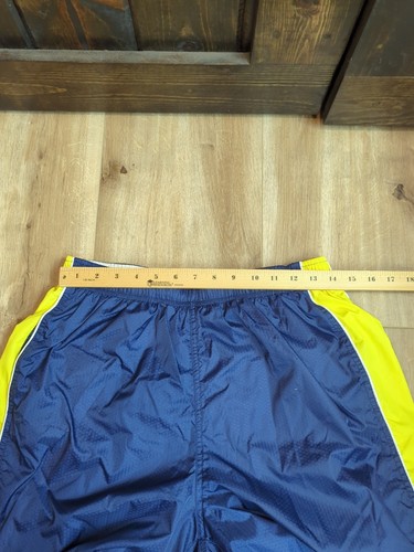 Vtg Y2K Nike Pants Youth Size XL 16-18 Navy Blue Yellow Lined Baggy Parachute - Picture 11 of 13