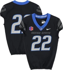Boise State Broncos Team-Issued #22 Black Jersey from the Football Item#14264428